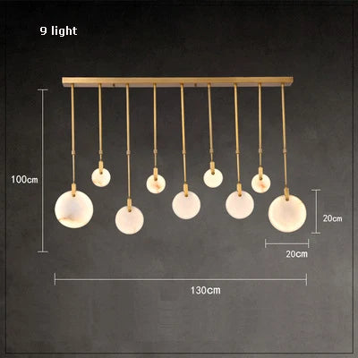 DecorBites™ LED Marble Gold Chandelier for Living Room, 2025 Trend Lustre Lighting