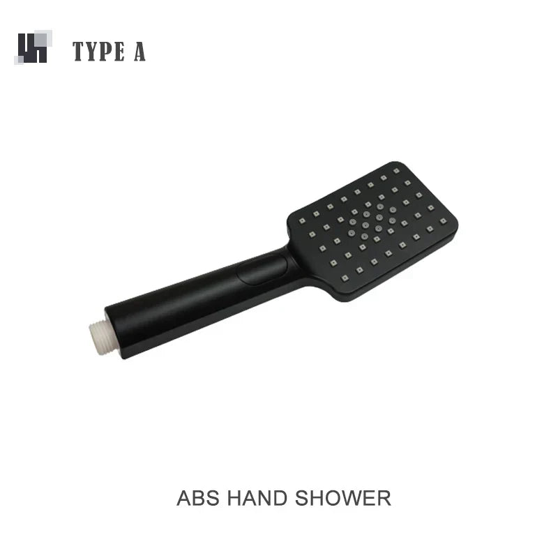 DecorBites™ Black Shower Slider Adjustable Rail Set 3 Functions Simple Style 1.5M Hose