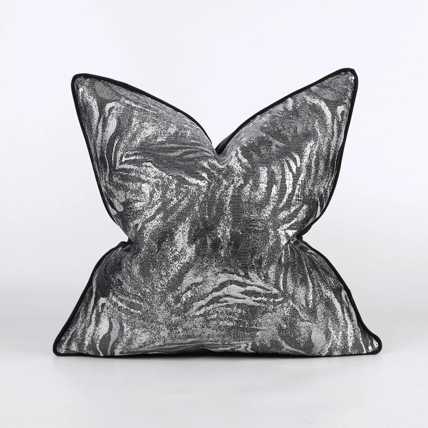 DecorBites™ Jacquard High-end Cushion Cover 45x45cm Black Gold Decorative Pillowcase