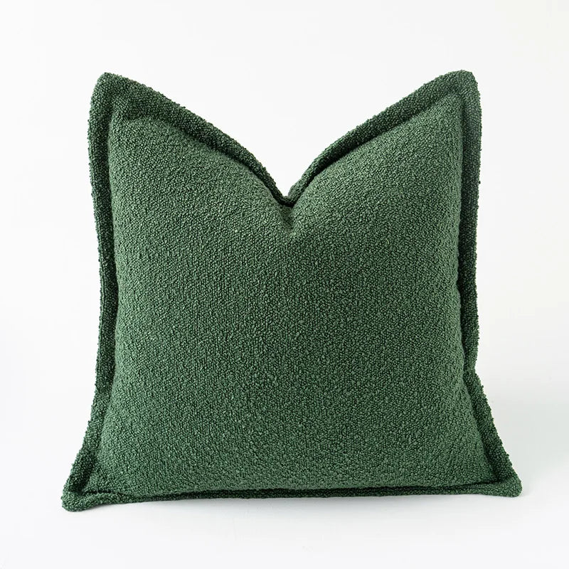 DecorBites™ Cozy Green Handmade Pillow Cover 45x45cm - Nordic Fall Winter Home Decor