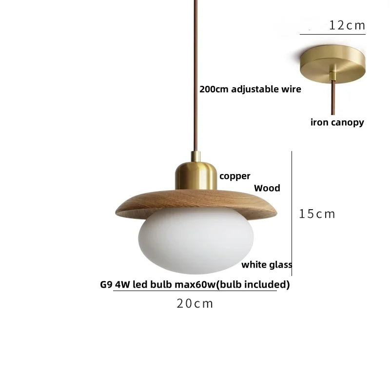 DecorBites™ Green LED Glass Pendant Lamp for Modern Décor & Ambiance