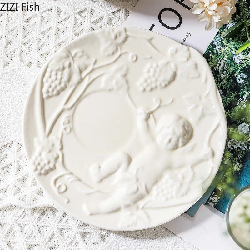 DecorBites™ Angel Relief Ceramic Tableware Set