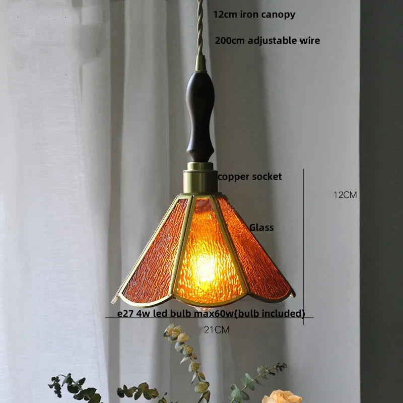 DecorBites™ Glass Flower LED Pendant Light Fixture for Modern Luxury Home Decor