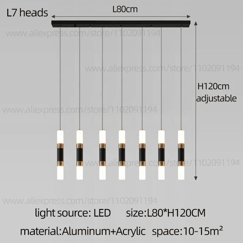 DecorBites™ LED Staircase Chandelier: Modern Duplex Home Lighting for Architectural Decoration