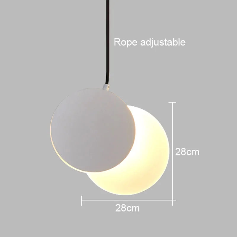 DecorBites™ Crescent Moon LED Pendant Chandelier for Modern Minimalist Decor