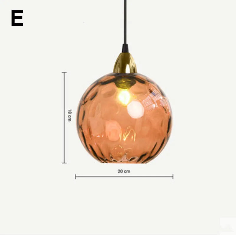 DecorBites™ Glass Ball Lustre Pendant Lights - Modern Kitchen Hanging Fixture