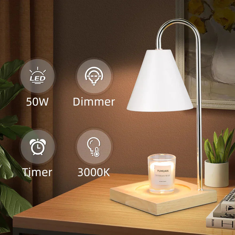 DecorBites™ Aromatherapy Melting Lamp with Timer - Modern Table Decoration and Candle Warmer