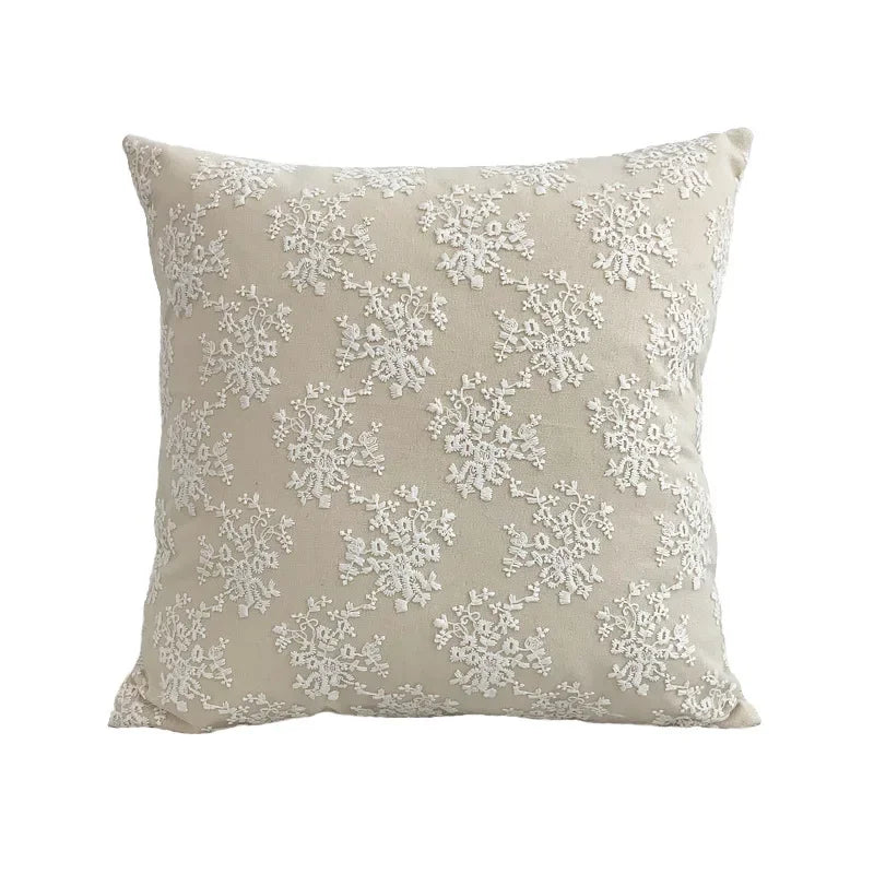 DecorBites™ Boho Linen Cotton Pillow Cover with Tassels - Beige Square/Rectangular 45x45cm/30x50cm