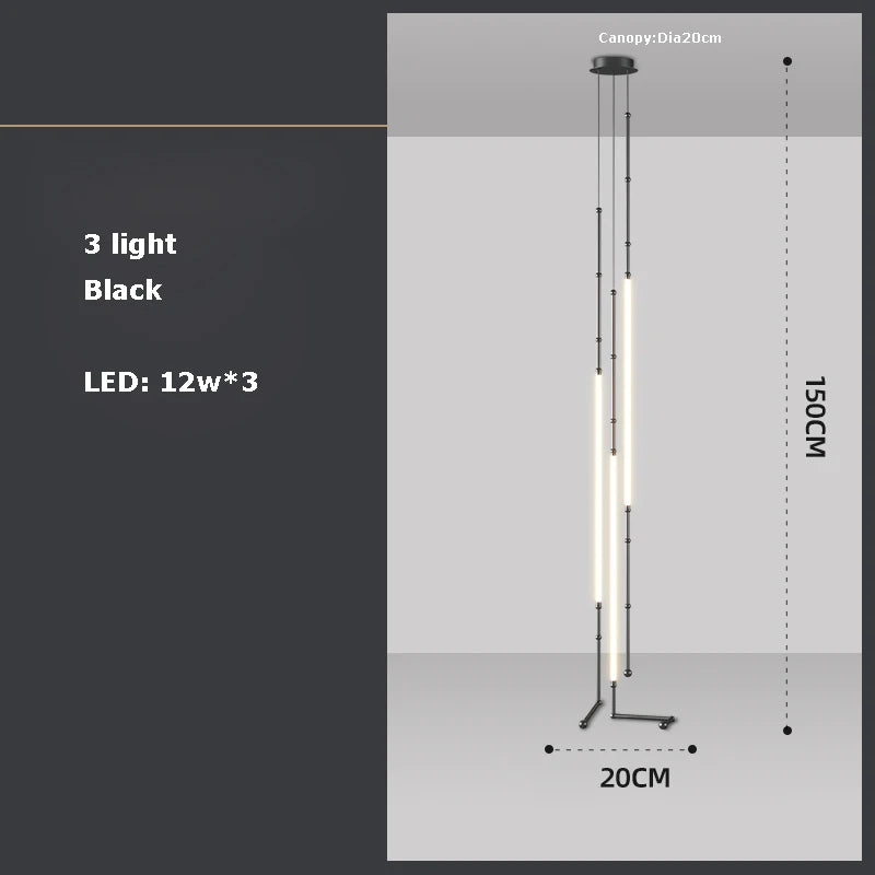 DecorBites™ Art Deco Gold Black LED Designer Pendant Light for Dinning Room