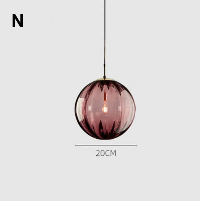 DecorBites™ Glass Ball Lustre Pendant Lights - Modern Kitchen Hanging Fixture