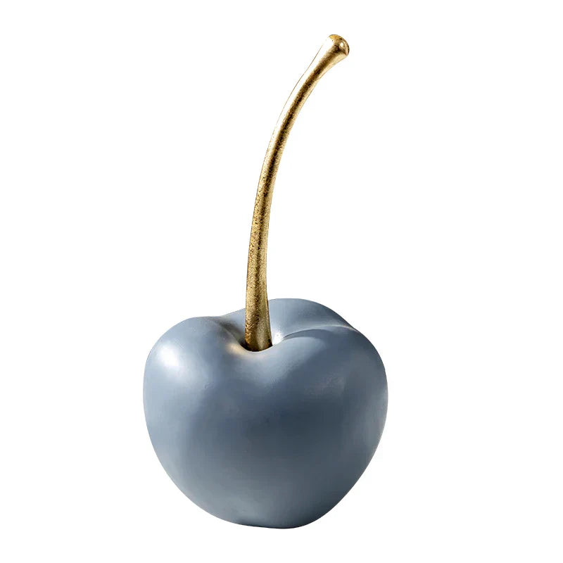 DecorBites™ Blue Resin Apple Ornaments - Lucky Fruit Sculpture for Home Decoration