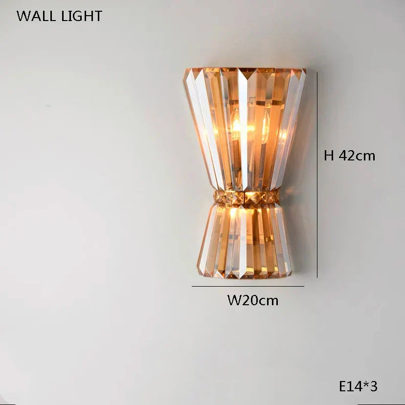 DecorBites™ Amber Crystal LED Ceiling Light for Luxurious Home Decor