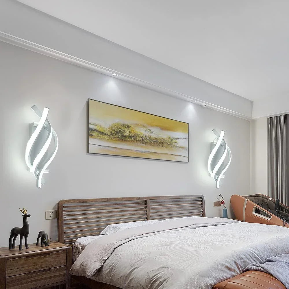 DecorBites™ LED Wall Lamps Black White Light for Indoor Living Bedroom, Modern Design