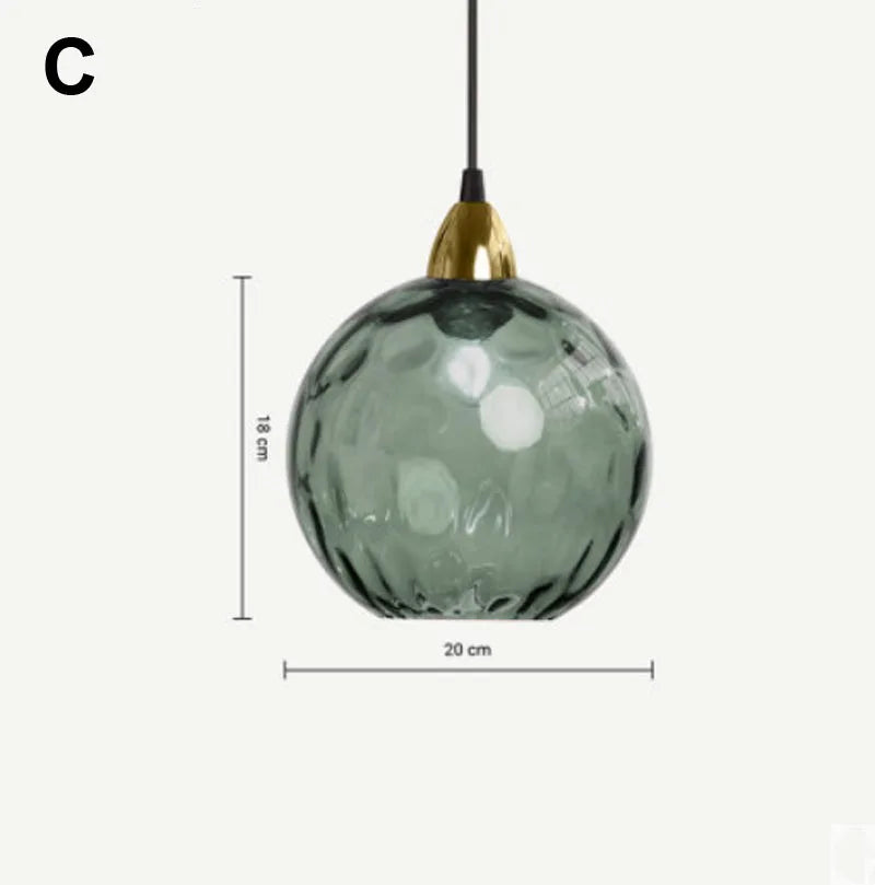 DecorBites™ Glass Ball Lustre Pendant Lights - Modern Kitchen Hanging Fixture