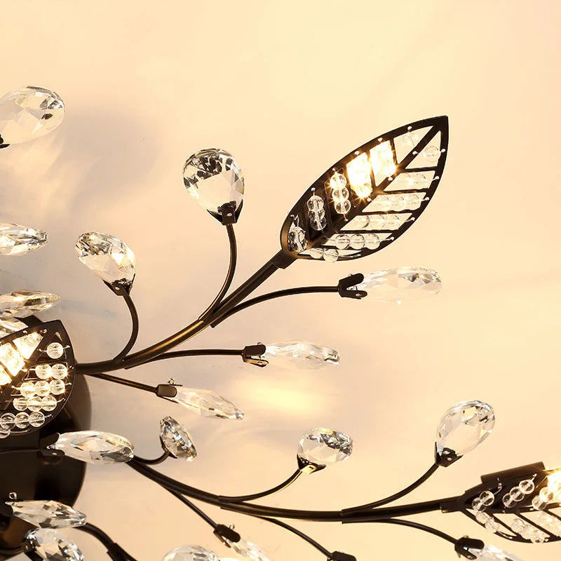 DecorBites™ Crystal Ceiling Chandelier for Living Room Bedroom Kitchen Indoor LED Lighting