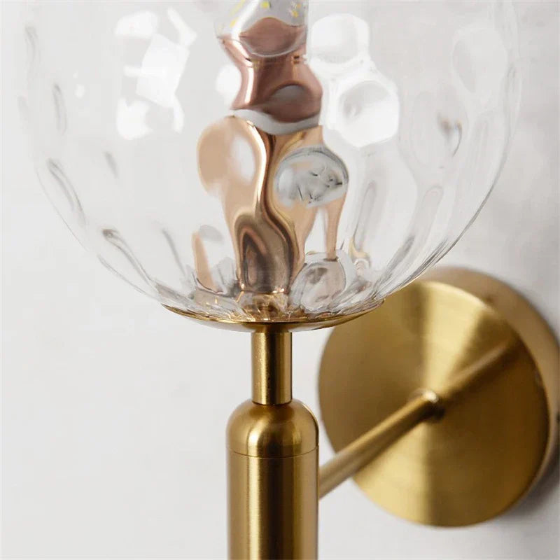 DecorBites™ Glass Ball Wall Lamp: Modern Metal Wall Lights for Home Living Room Bedroom Decoration