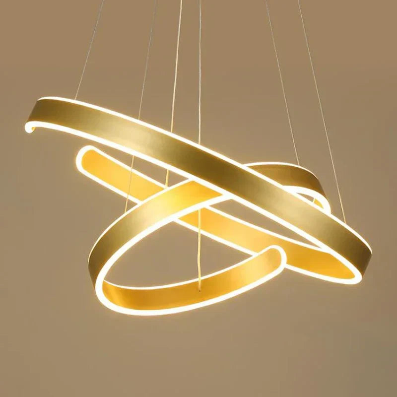 DecorBites™ Circle Rings Acrylic Aluminum LED Ceiling Lamp