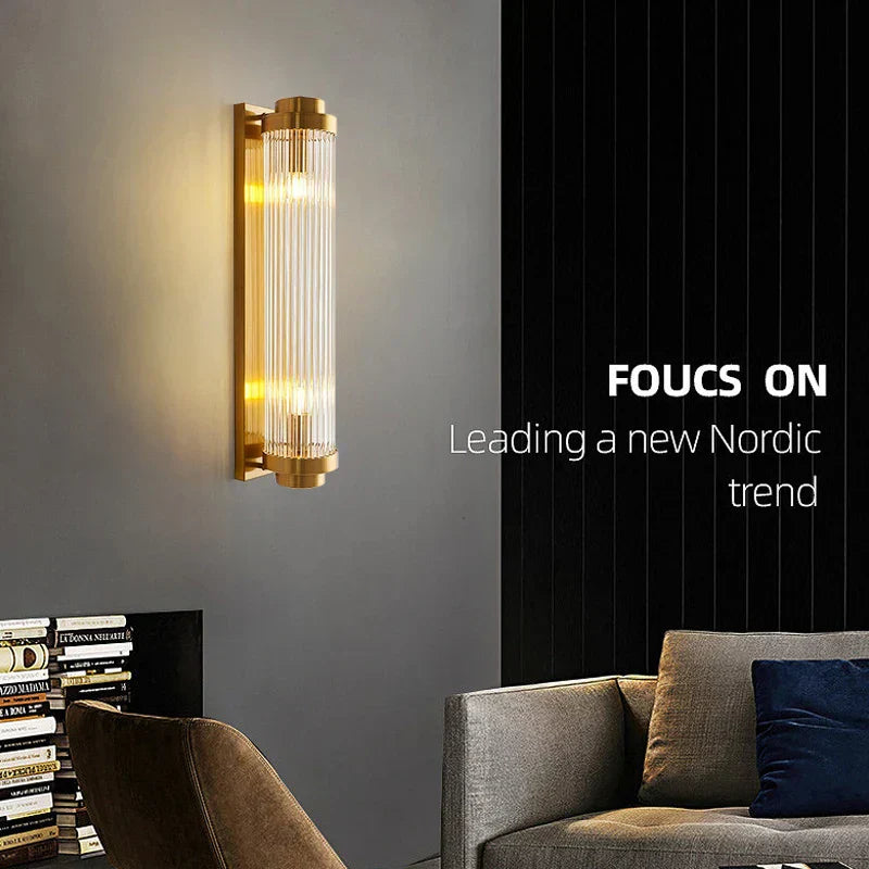 DecorBites™ Crystal LED Wall Lamp Modern Indoor Lighting for Bedroom Living Room Corridor Entryway