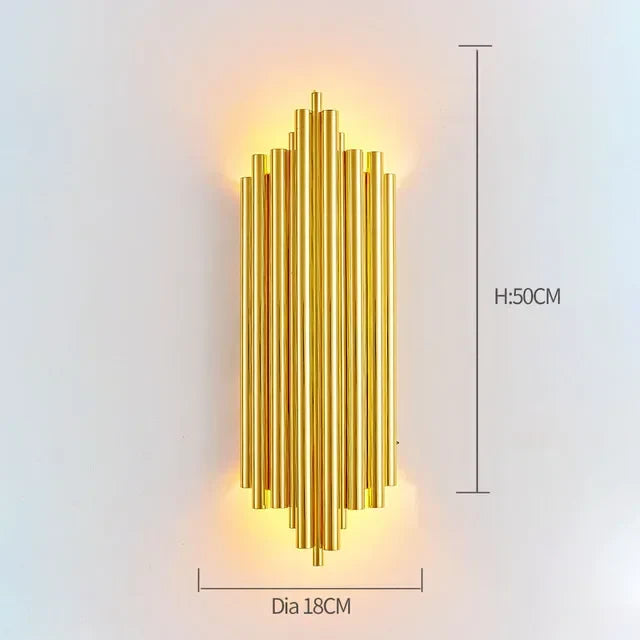 DecorBites™ Gold Crystal LED Wall Lights for Bedroom Decoration