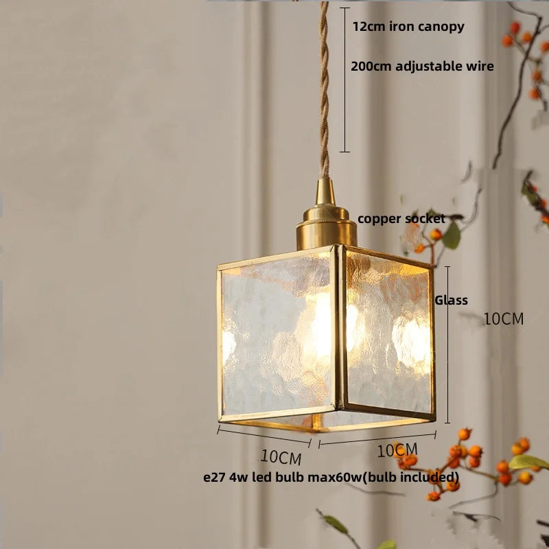 DecorBites™ Glass Globe LED Pendant Light Fixture for Porch Kitchen Aisle, Adjustable Hanging Lamp