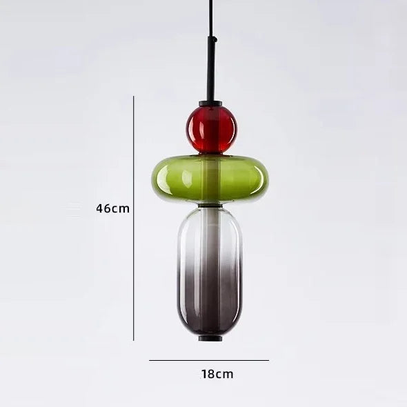 DecorBites™ Candy Glass Ceiling Hanging Chandelier for Loft Living Room