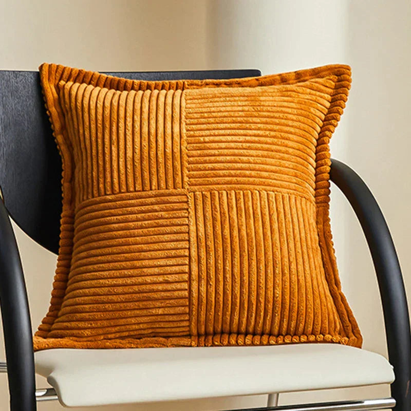 DecorBites™ Corduroy & Boho Striped Pillow Covers - Broadside Decorative Throw Pillow Case