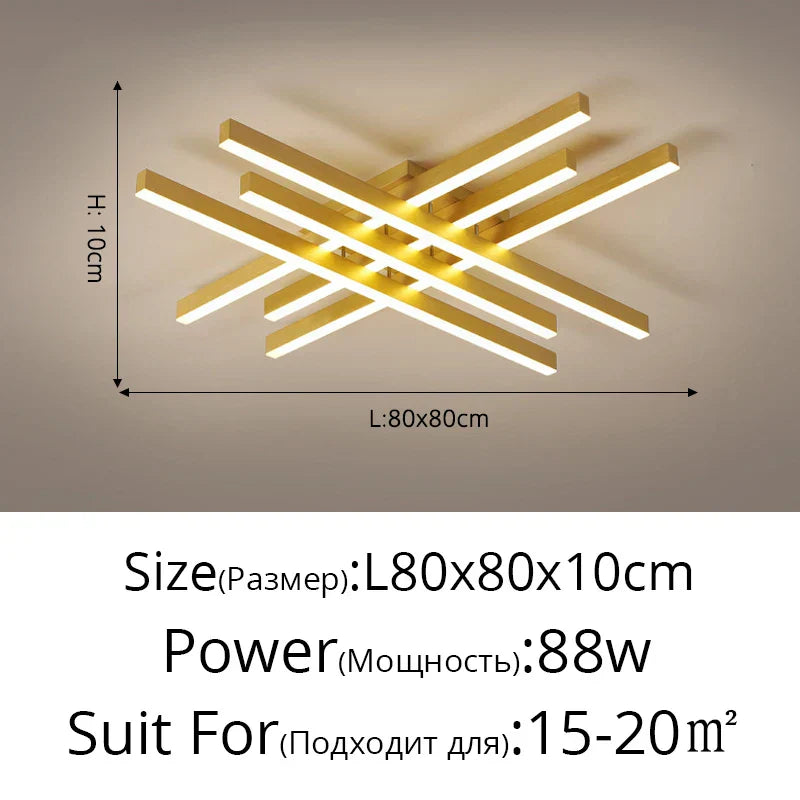 DecorBites™ Gold Black Acrylic LED Chandeliers: Elegant Indoor Lighting for Bedroom, Dining, Living Room