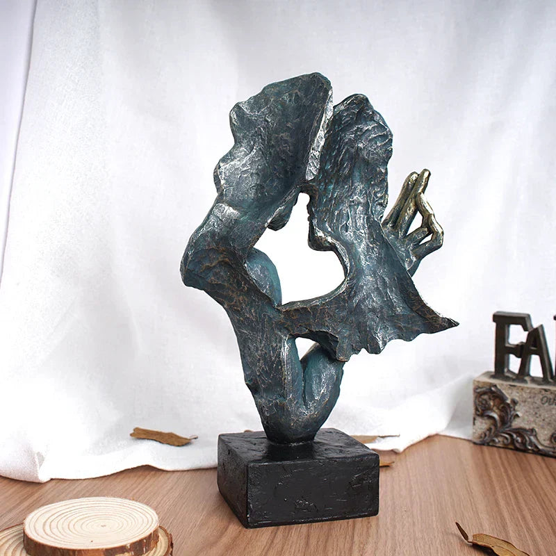 DecorBites™ Loving Couple Resin Statue for Interior Decor and Valentine's Day Gift