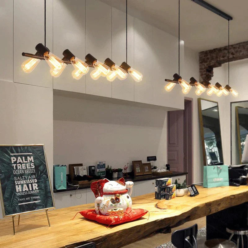 DecorBites™ Industrial Kitchen Island Chandelier Light for Living Room Dining Pendant Lamps E27