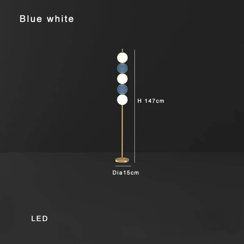 DecorBites™ Brass Floor Lamp for Living Room & Bedside Decor