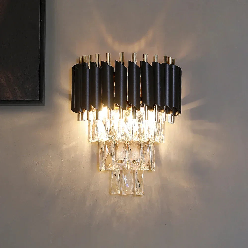 DecorBites™ Crystal LED Wall Sconces: Elegant Lighting for Bedroom, Corridor, Stairs