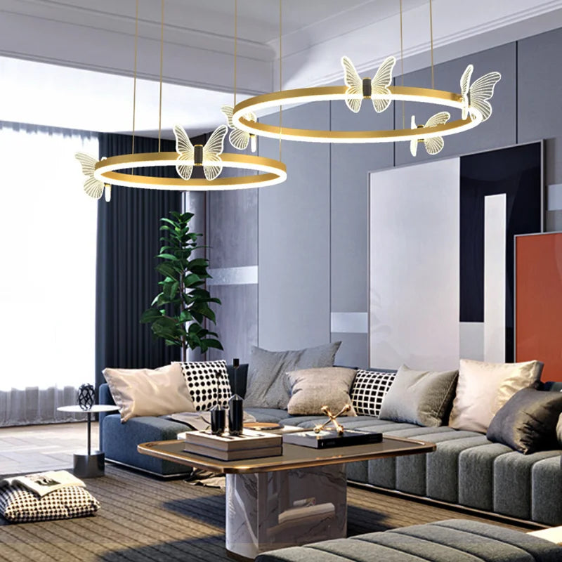 DecorBites™ LED Butterfly Chandelier Pendant Light for Modern Living Room