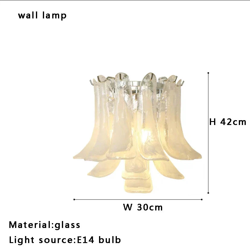 DecorBites™ Amber Glass Chandelier: Dimmable Luxury Light Fixture for Living Room Hall