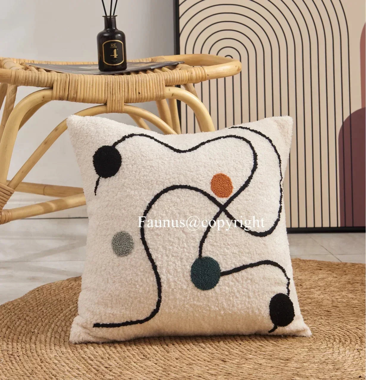 DecorBites™ Geometric Embroidery Cushion Covers: Nordic Modern Decorative Pillowcase for Living Room