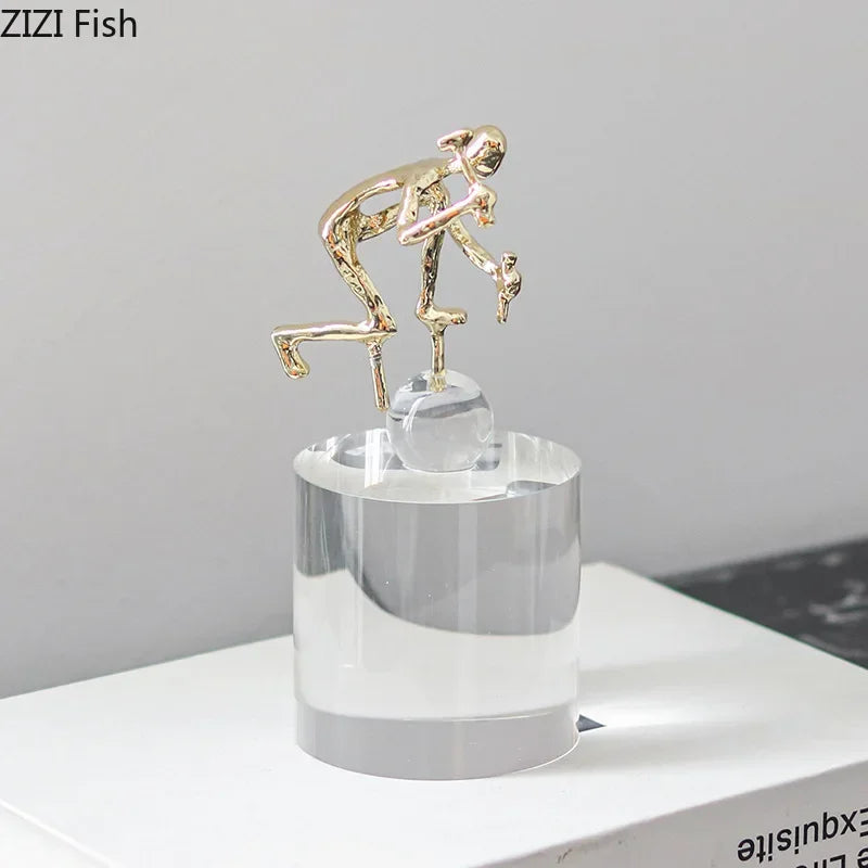DecorBites™ Crystal Sculpture: Abstract Figures Desk Decoration for Room Aesthetic
