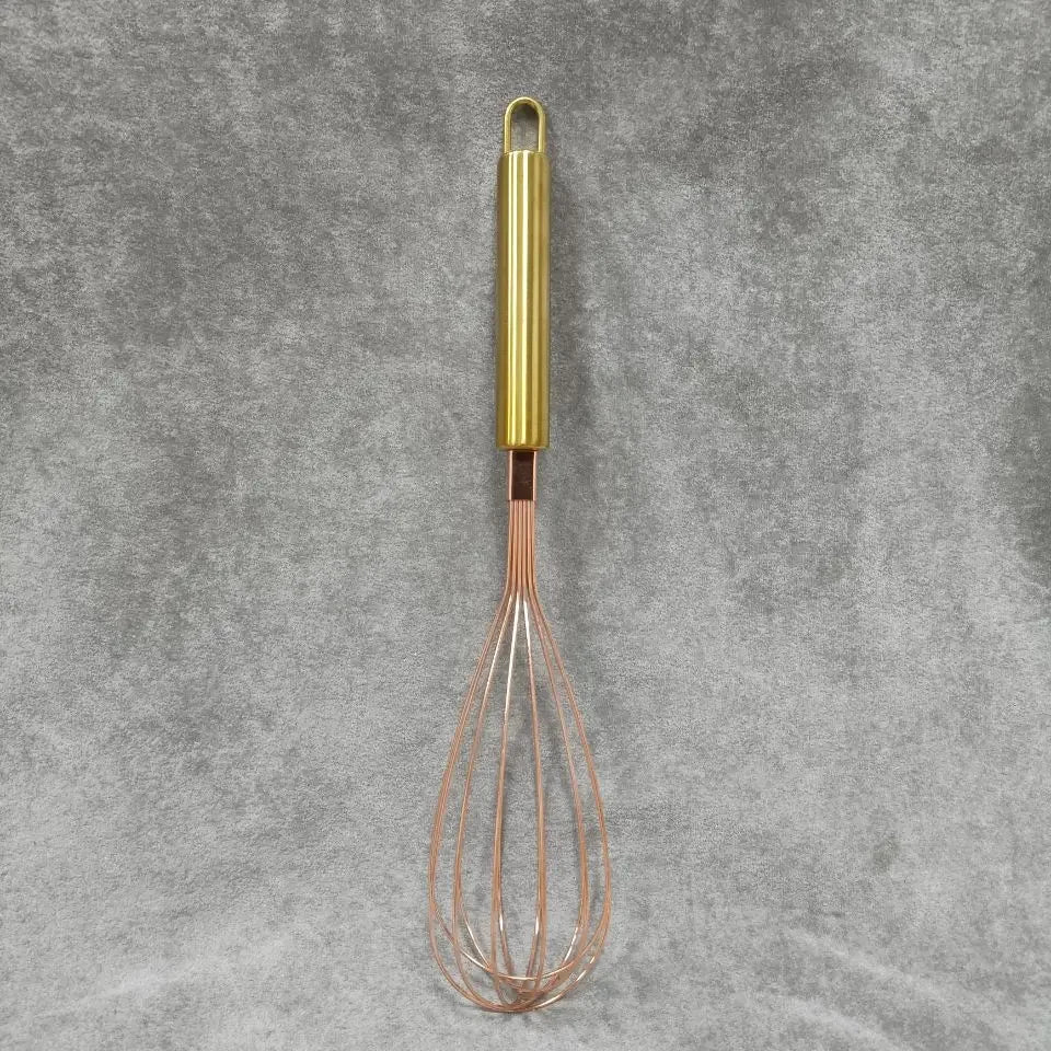 DecorBites™ Gold Steel Egg Beater Whisk Mixer Baking Set Home Kitchen Accessories