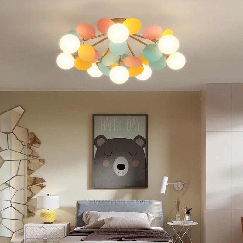 DecorBites™ Frost Glass Ceiling Chandelier for Home Indoor Lighting