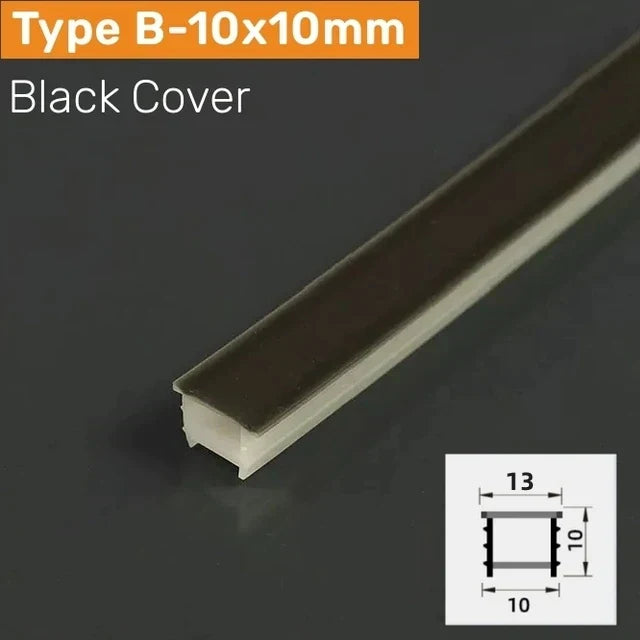 DecorBites™ Black Silicone Tube LED Neon Light for Outdoor Flexible Strip Lights