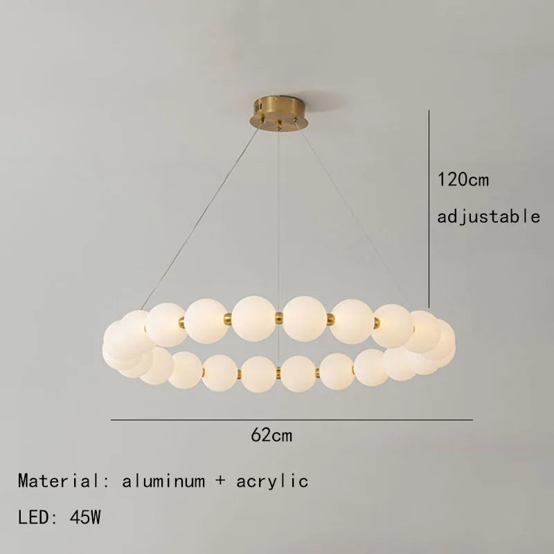 DecorBites™ Brass Round LED Pendant Lights Adjustable Wire Copper Aluminium Lamps