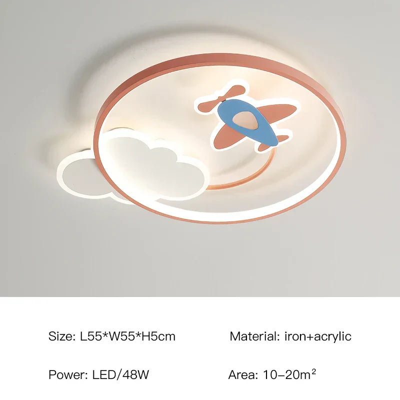 DecorBites™ Kids Room LED Ceiling Chandelier Modern Nursery Study Hanging Lamp