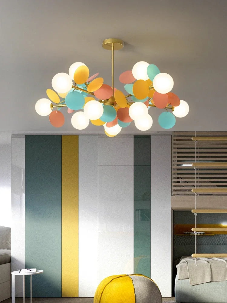 DecorBites™ Glass Hanging Ceiling Lamp for Kids Room, Living Room, Bedroom - Modern Chandelier & Home Decor