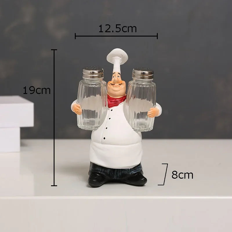 DecorBites™ Bearded Chef Resin Figure Sculpture Modern Kitchen Desk Decor Ornaments