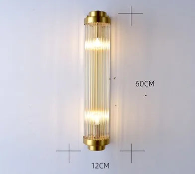 DecorBites™ Black Gold Crystal Wall Lights Modern LED Sconce for Bedroom Living Room