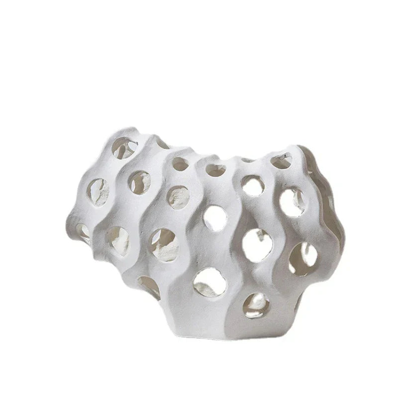 DecorBites™ Coral Geometric Resin Sculpture Sea Creature Decor Figurine