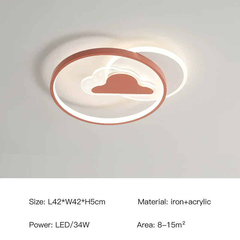 DecorBites™ Kids Room LED Ceiling Chandelier Modern Nursery Study Hanging Lamp