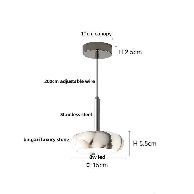 DecorBites™ 3D Printed Ball LED Pendant Light for Home Decor and Kitchen Lighting