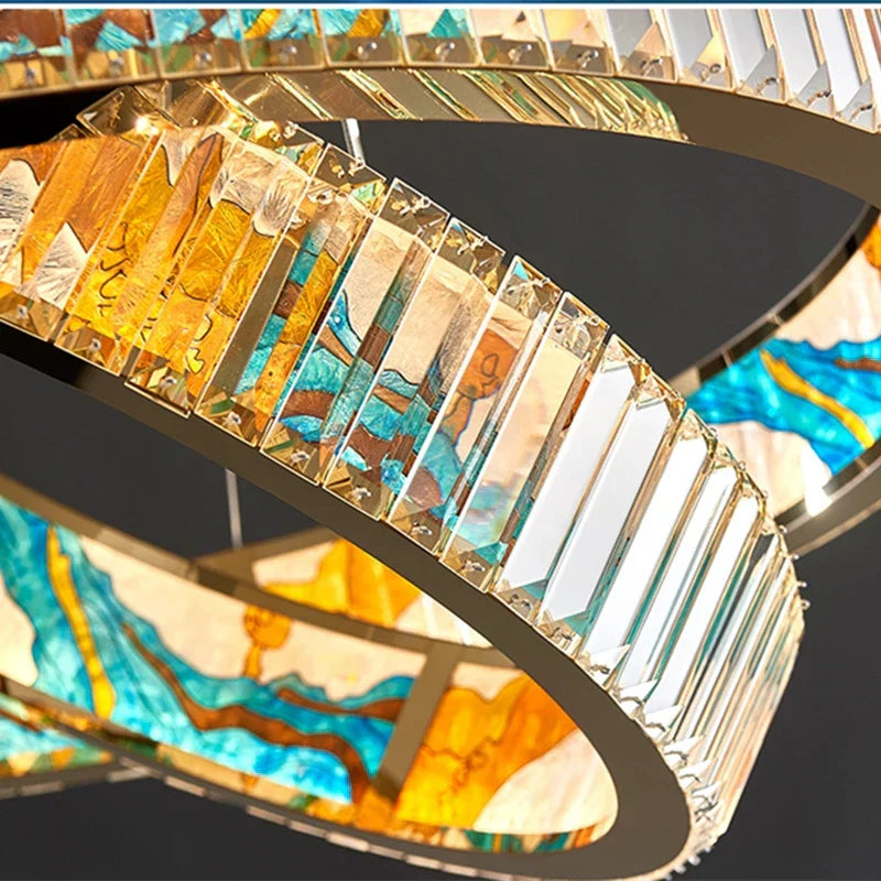 DecorBites™ Crystal Chandelier Pendant Lamp, Exquisite Oriental Style Lighting for Home