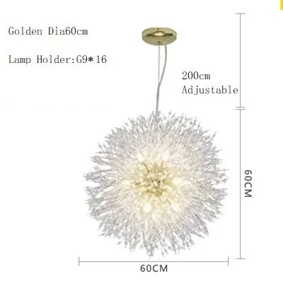 DecorBites™ Dandelion Chandelier LED Pendant Lamp for Dining Room Bedroom Shops
