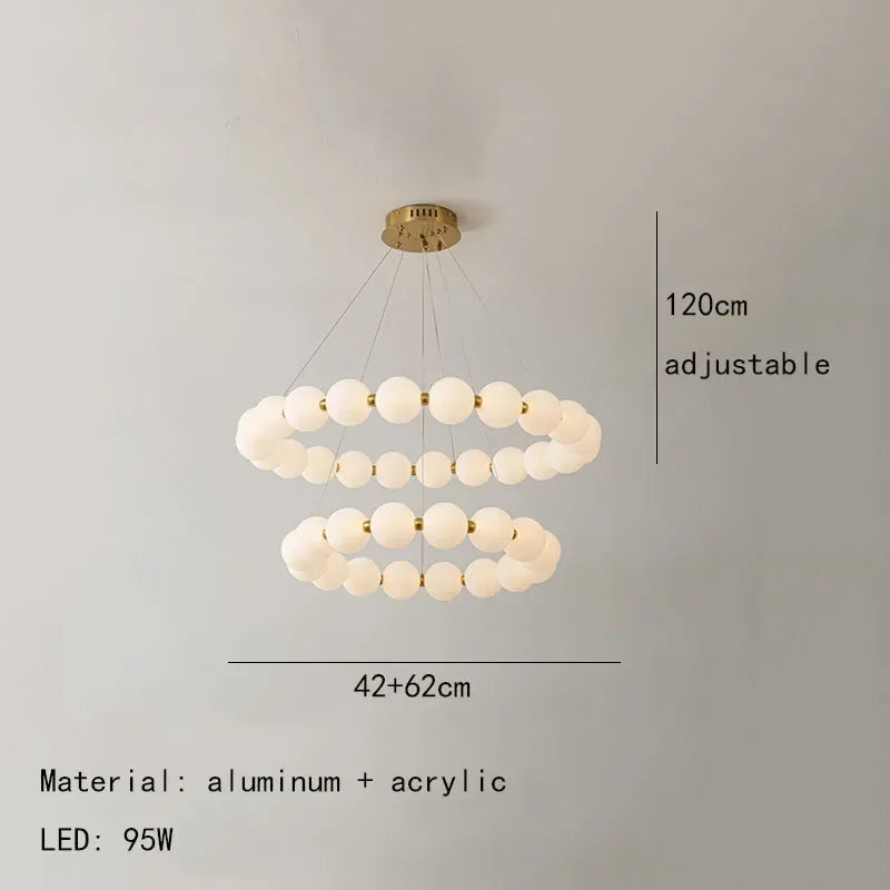 DecorBites™ LED Acrylic Chandelier for Living Room Bedroom Hall Pendant Lamps