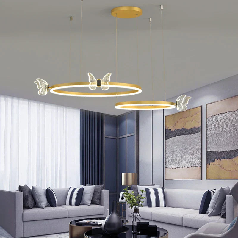 DecorBites™ LED Butterfly Chandelier Pendant Light for Modern Living Room